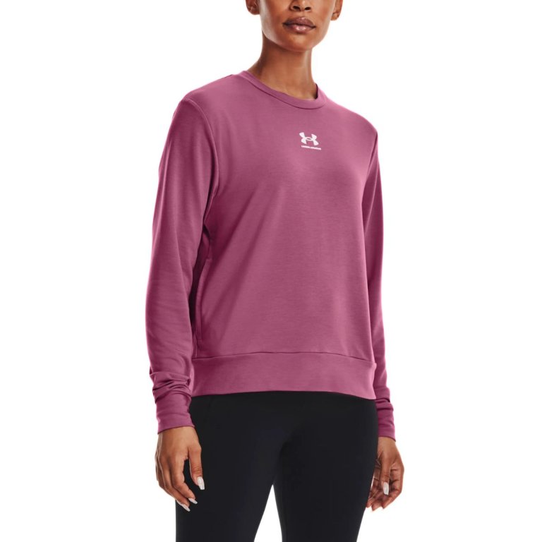 Футболка Under Armour Rival Terry Crew W - рожева