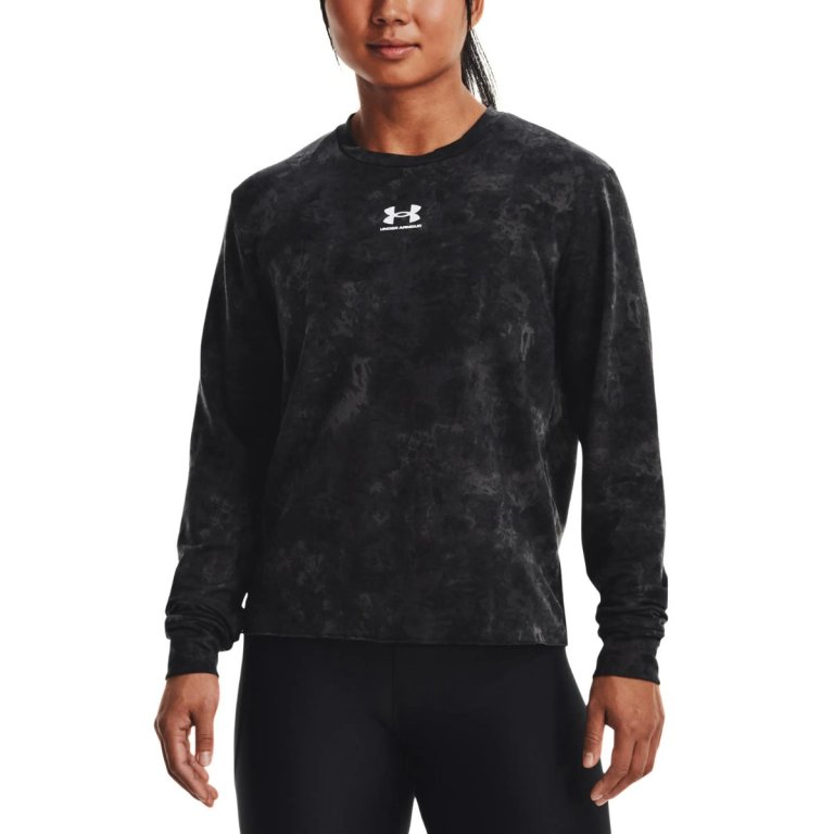 Кофта Under Armour Rival Terry Print Crew W - чорна