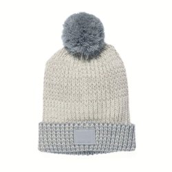 Шапка Under Armour Girls Shimmer Pom Beanie J - бежева/сіра