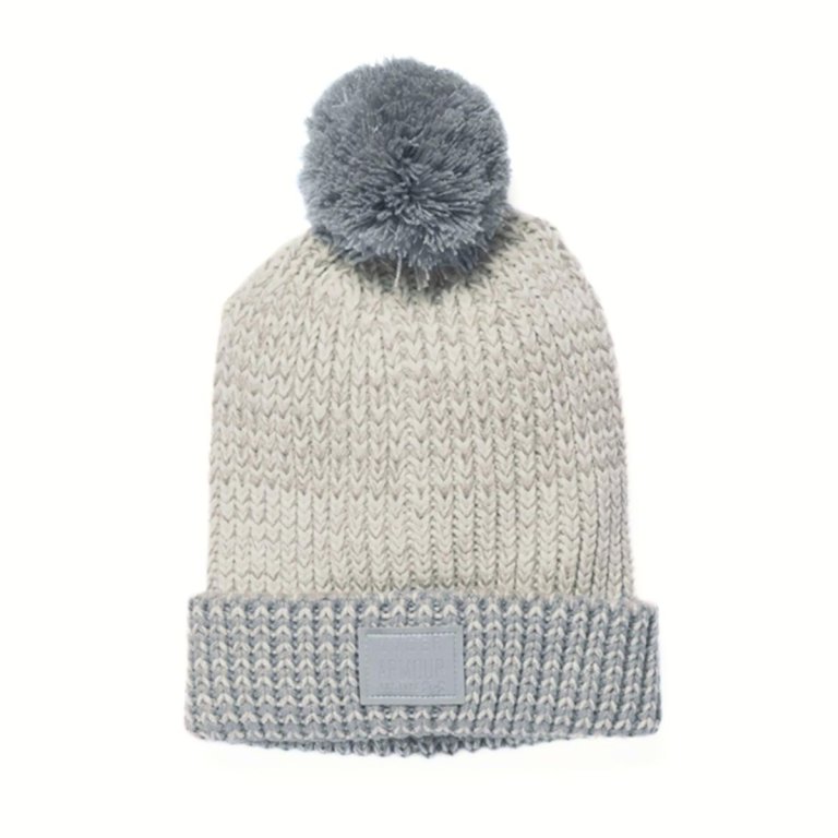 Шапка Under Armour Girls Shimmer Pom Beanie J - бежева/сіра