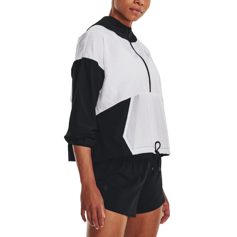 Bunda Under Armour Woven Graphic Jacket W - černá/bílá