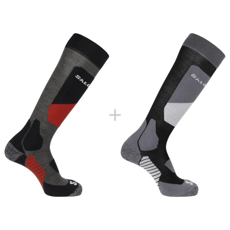 Шкарпетки Salomon S/Access 2-Pack - чорний/сірий