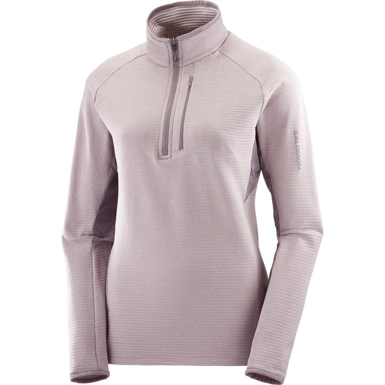 Світшот Salomon Essential Lightwarm HZ W - фіолетовий