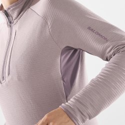 Світшот Salomon Essential Lightwarm HZ W - фіолетовий