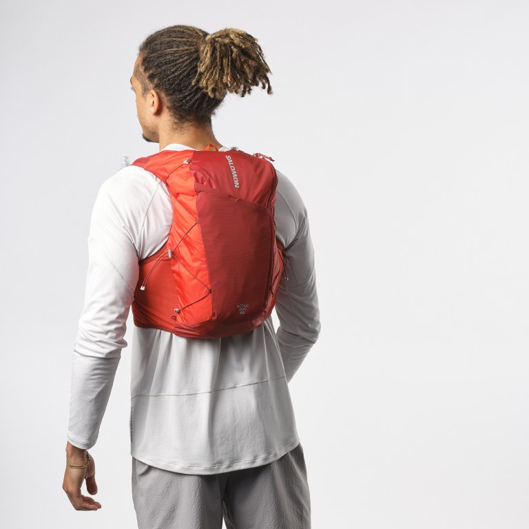 Рюкзак Salomon Active Skin 12 з флягами - червоний