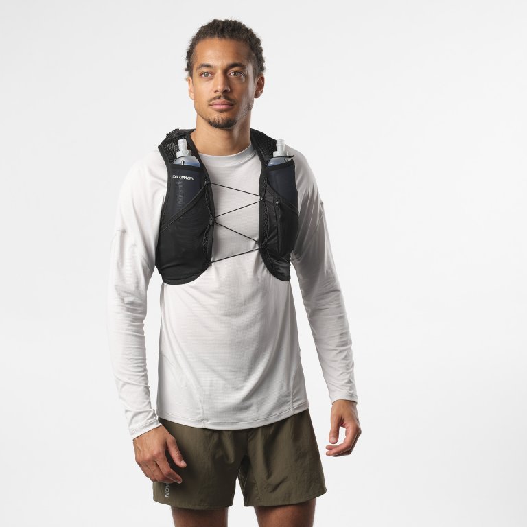 Рюкзак Salomon Active Skin 8 з флягами - чорний