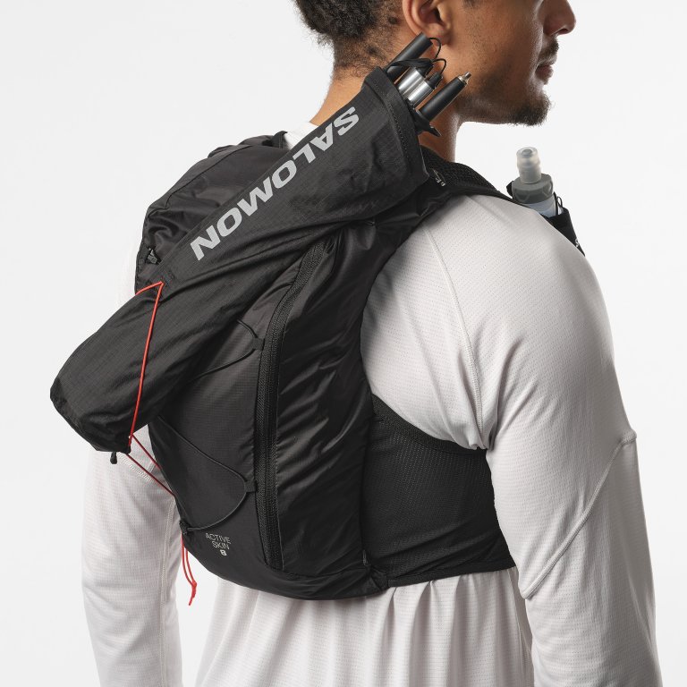 Рюкзак Salomon Active Skin 8 з флягами - чорний