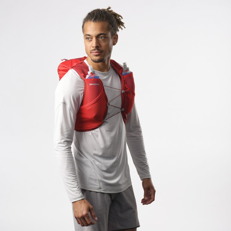 Рюкзак Salomon Active Skin 8 з флягами - червоний