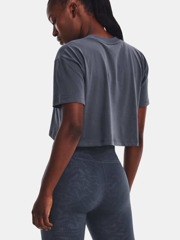 Футболка Under Armour UA ФІРМОВИЙ ЛОГОТИП CROP SS-GRY