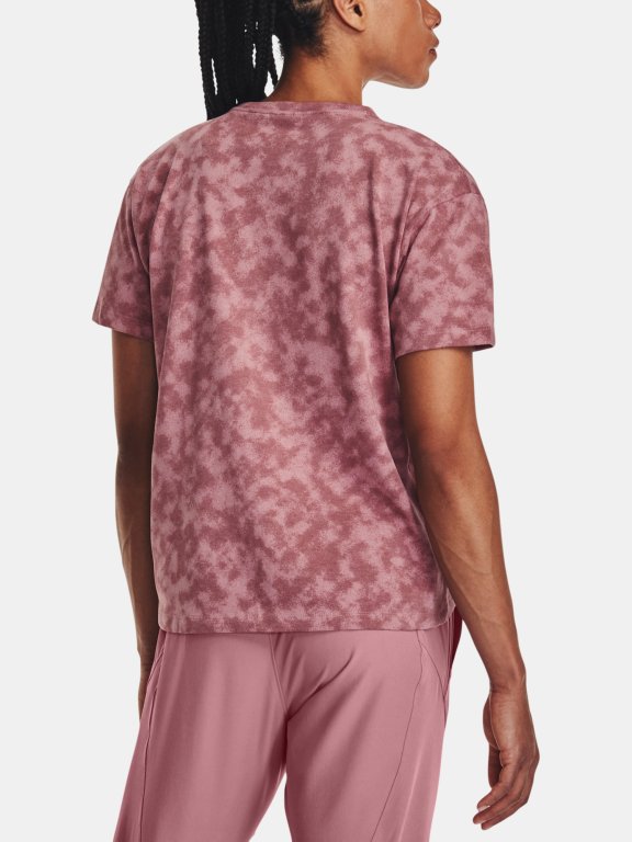 Tričko Under Armour UA LOGO AOP HEAVYWEIGHT SS-PNK