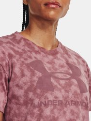 Tričko Under Armour UA LOGO AOP HEAVYWEIGHT SS-PNK