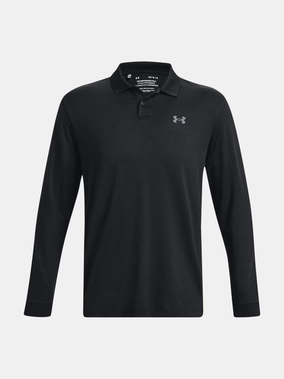 Футболка Under Armour UA Performance 3.0 LS Polo-BLK