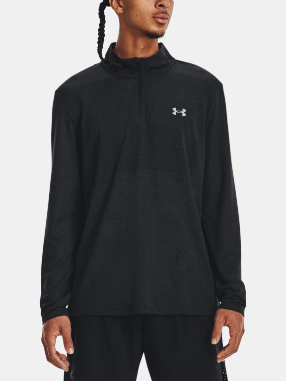 Футболка Under Armour UA SEAMLESS STRIDE 1/4 ZIP-BLK