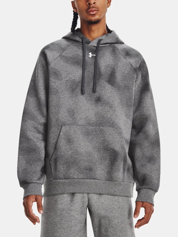 Mikina Under Armour UA Rival Fleece Printed HD M - šedá