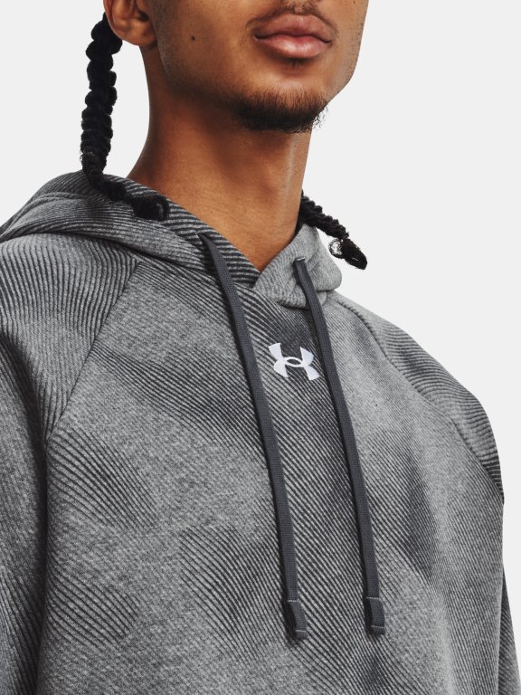 Mikina Under Armour UA Rival Fleece Printed HD M - šedá