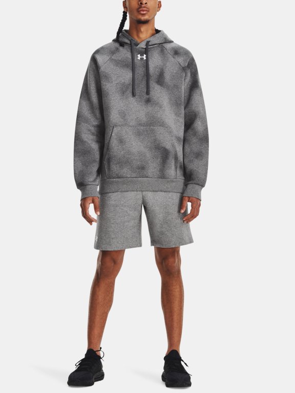 Mikina Under Armour UA Rival Fleece Printed HD M - šedá