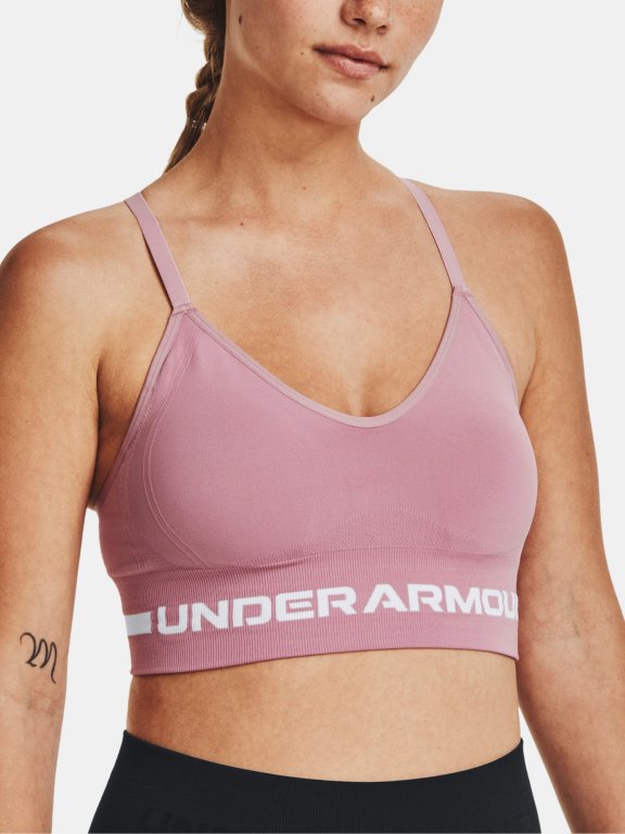 Безшовний бюстгальтер Under Armour UA Seamless Low Long W - рожевий