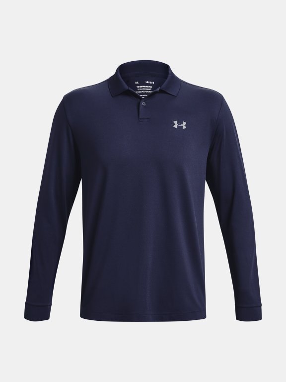 Футболка Under Armour UA Performance 3.0 LS Polo-BLU