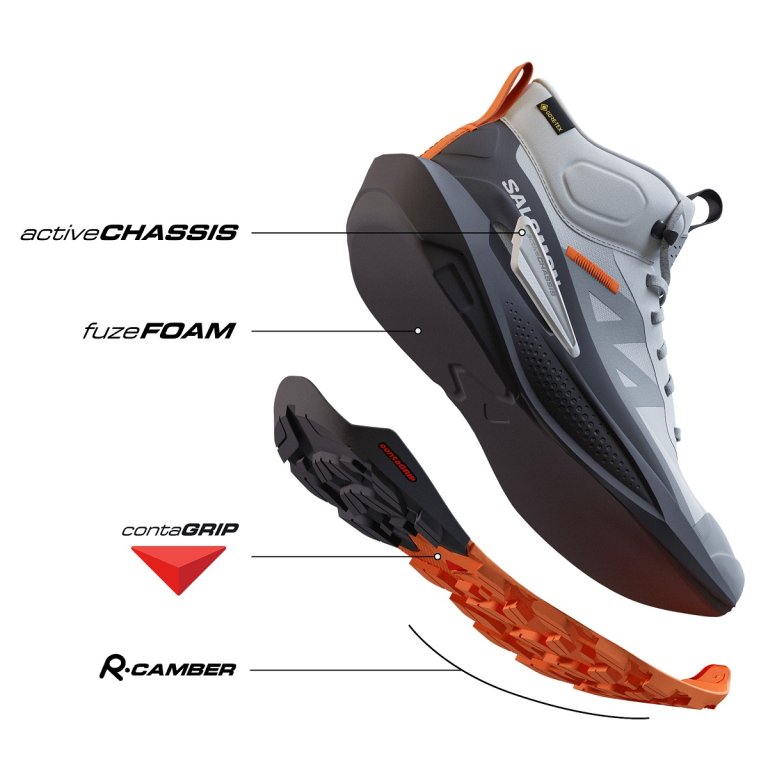 Взуття Salomon Elixir Activ Mid GTX M - сіре