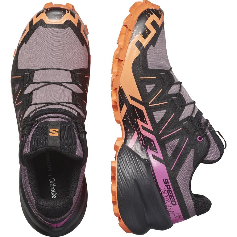 Кросівки Salomon Speedcross 6 GTX W - сірі / чорні / помаранчеві