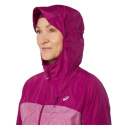 Bunda Asics Fujitrail Packable Windbreaker W - růžová