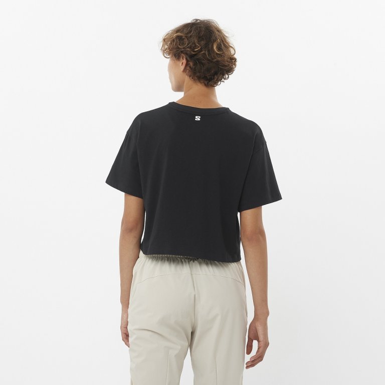 Футботка Salomon Logo Twist-1 SS Tee W - чорний