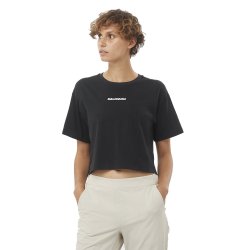 Футботка Salomon Logo Twist-1 SS Tee W - чорний