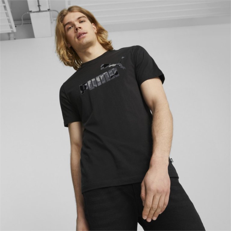 Футболка Puma ESS+ Camo Graphic Tee M - чорний
