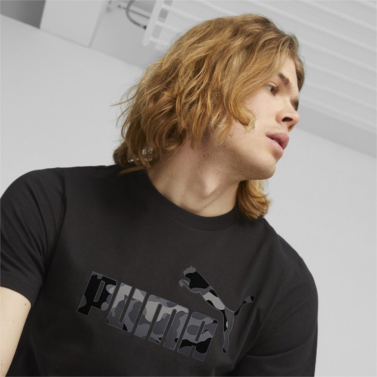 Футболка Puma ESS+ Camo Graphic Tee M - чорний