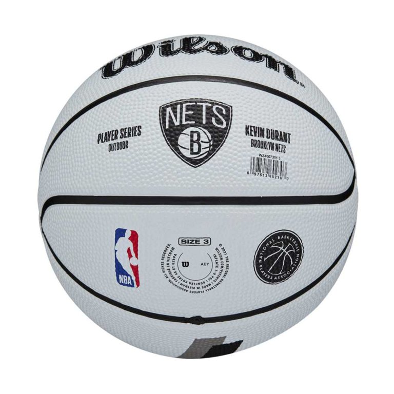 М'яч Wilson NBA Player Icon Mini Bskt Durant - білий/чорний