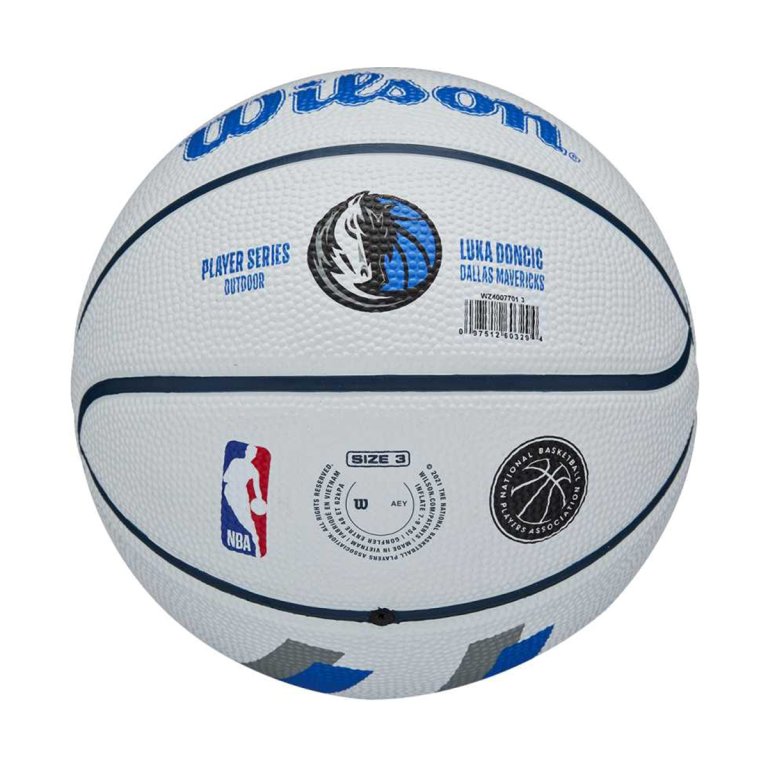 М'яч Wilson NBA Player Icon Mini Bskt Luka - білий/синій