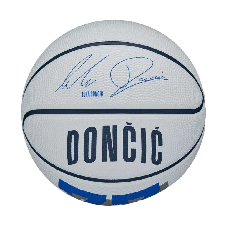 М'яч Wilson NBA Player Icon Mini Bskt Luka - білий/синій