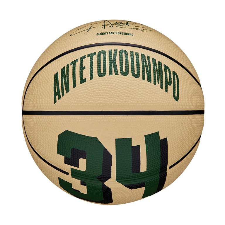 М'яч Wilson NBA Player Icon Mini Bskt Giannis - бежевий/зелений