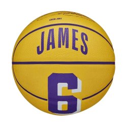 М'яч Wilson NBA Player Icon Mini Bskt Lebron 3 - жовтий/фіолетовий