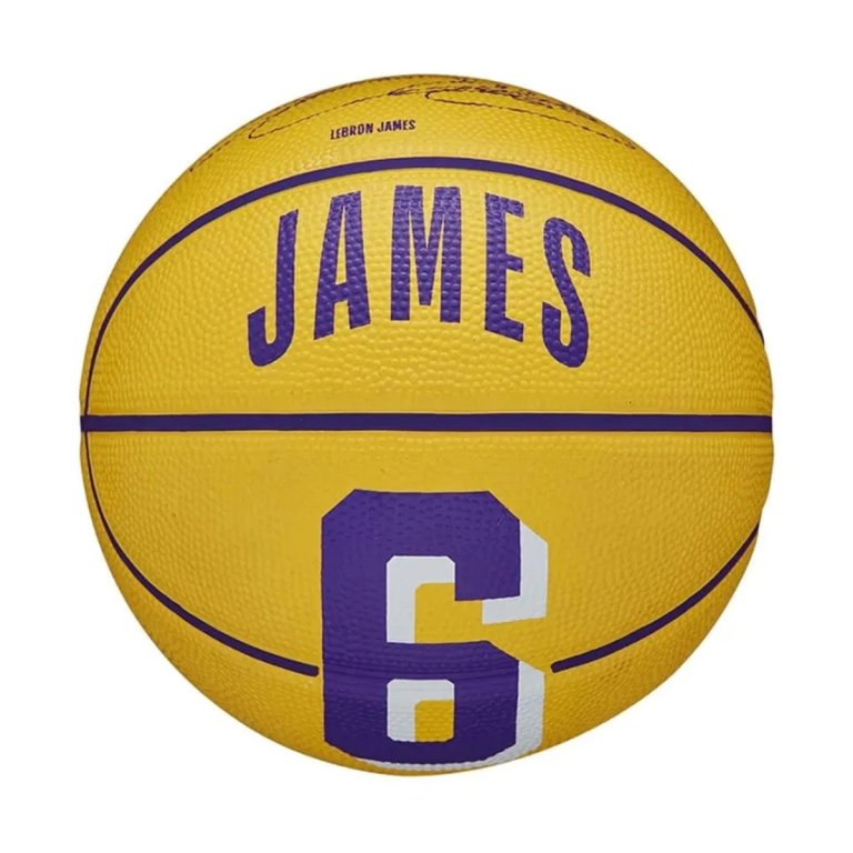 М'яч Wilson NBA Player Icon Mini Bskt Lebron 3 - жовтий/фіолетовий