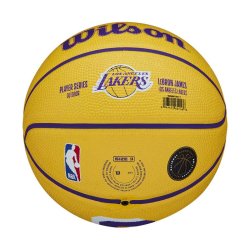 М'яч Wilson NBA Player Icon Mini Bskt Lebron 3 - жовтий/фіолетовий
