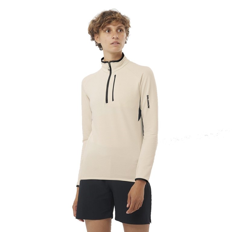 Світшот Salomon Essential Lightwarm HZ W - коричневий