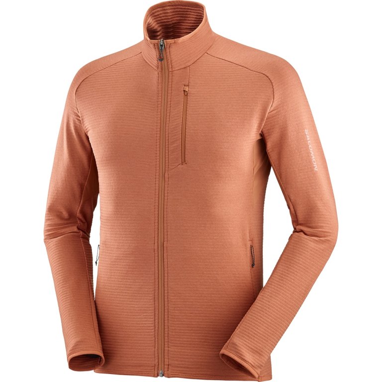 Худі Salomon Essential Lightwarm FZ M - помаранчевий