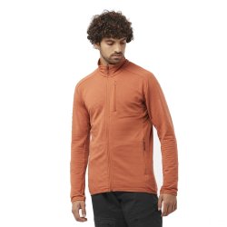 Худі Salomon Essential Lightwarm FZ M - помаранчевий