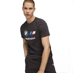 Футболка Puma BMW MMS ESS Logo Tee M - чорна