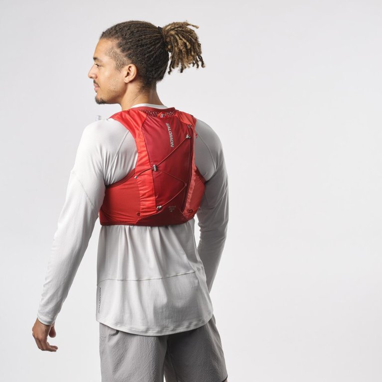 Рюкзак Salomon Active Skin 4 з флягами - червоний