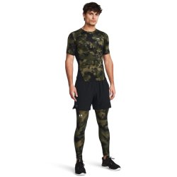 Легінси Under Armour HG Armour Printed Lgs M - зелений/чорний