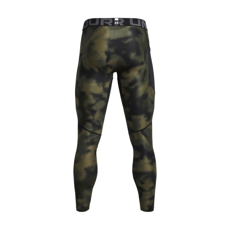 Легінси Under Armour HG Armour Printed Lgs M - зелений/чорний