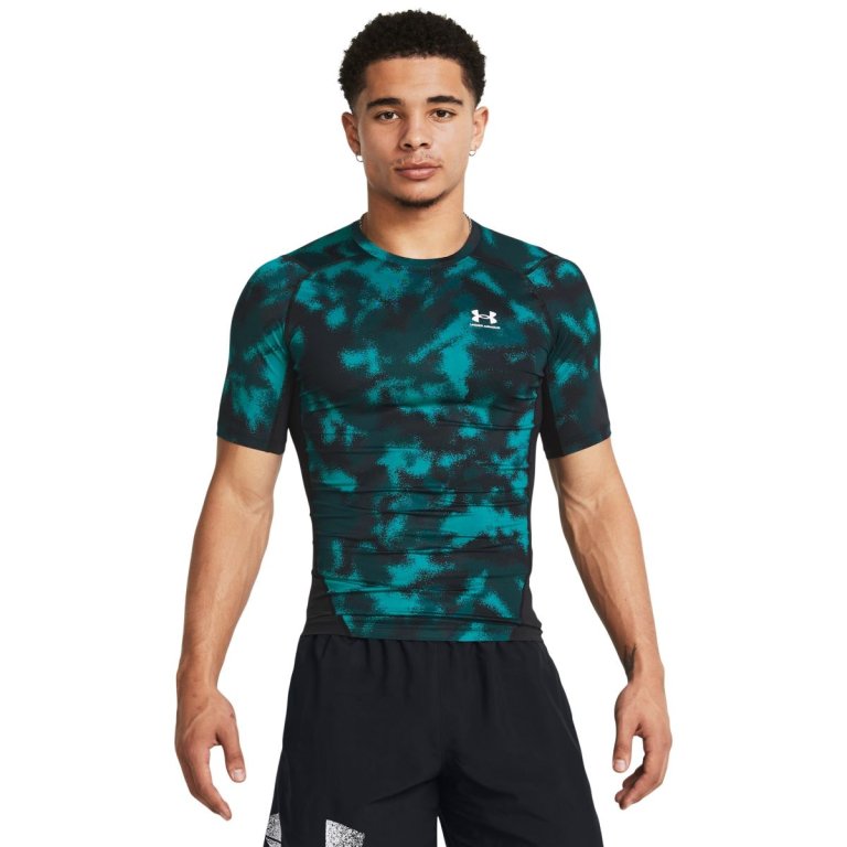 Футболка Under Armour HG Armour Printed SS M - синя/чорна