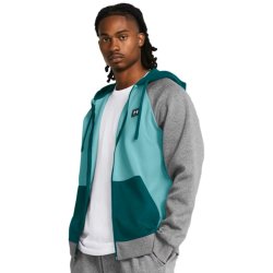 Кофта Under Armour Rival Flc FZ Colorblock M - зелений/сірий