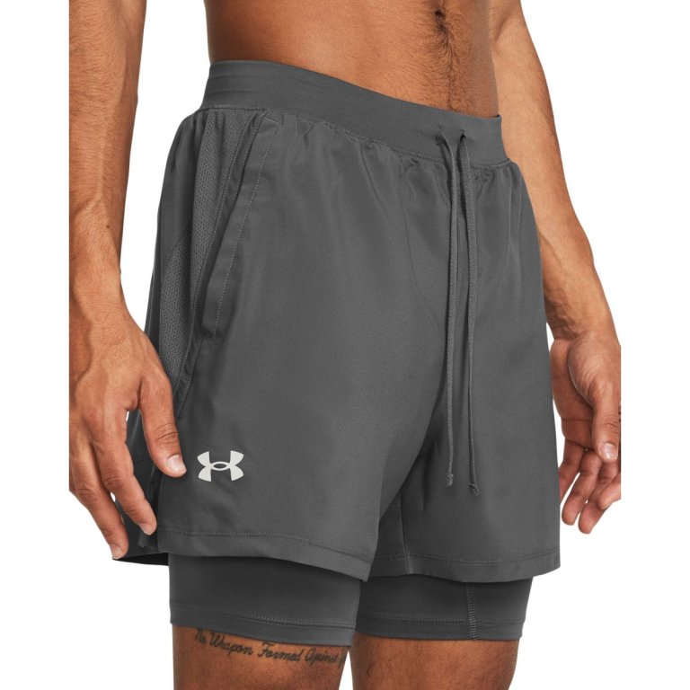 Шорти Under Armour Launch 5'' 2-IN-1 Шорти M - сірий