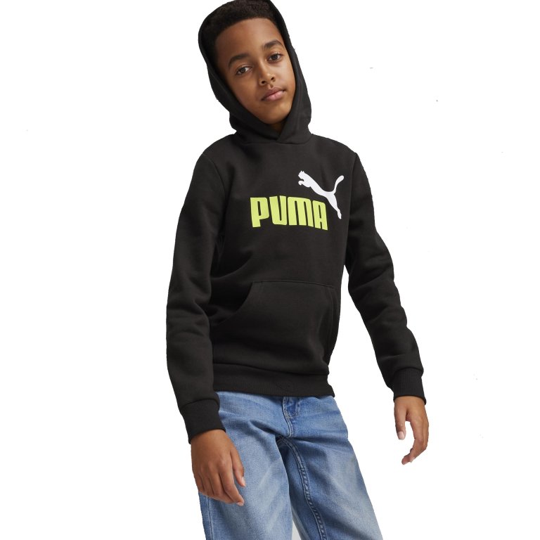 Кофта Puma ESS+ 2 Col Big Logo Hoodie FL J - чорний
