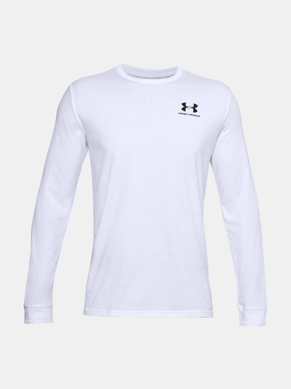 Футболка Under Armour SPORTSTYLE LEFT CHEST LS-WHT