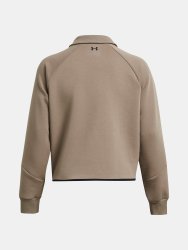Mikina Under Armour Unstoppable Flc Rugby Crop - hnedá