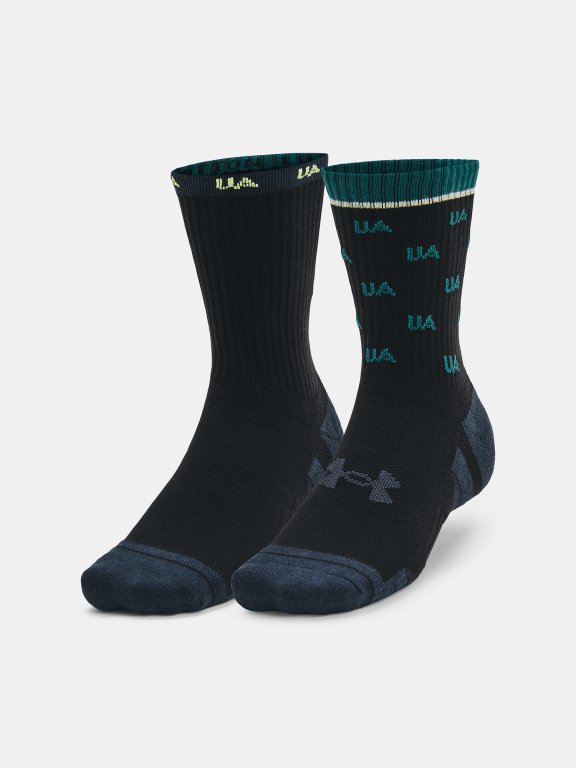 Шкарпетки Under Armour UA Perf Cotton Nov 2pk Mid-BLK